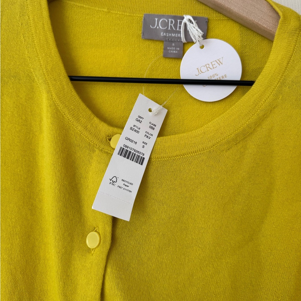 NWT J. Crew Featherweight Cashmere Cardigan size small - Picture 9 of 14